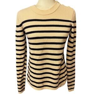 Comptoir des Cotonniers Maddy Striped Merino Wool Sweater Breton Nautical (XS)